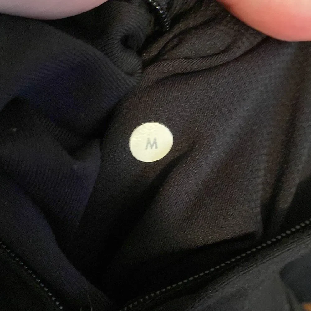 Lululemon Black Athletic Zipper Closure Athleisure Jacket Gym Workout Yoga